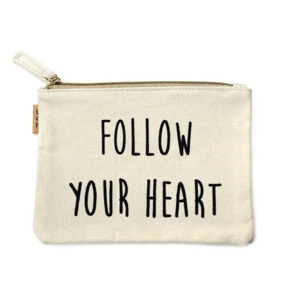 "Follow Your Heart" Canvas Pouch 💖